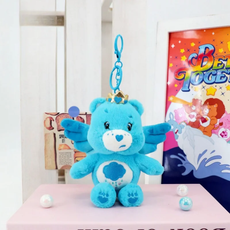 Oryginalny breloczek pluszowy Care Bears, Carebears American Angel Wings Little Bear, anime, hobby, pluszowe zabawki do zawieszenia na klucze, dekoracja do torby, lalki