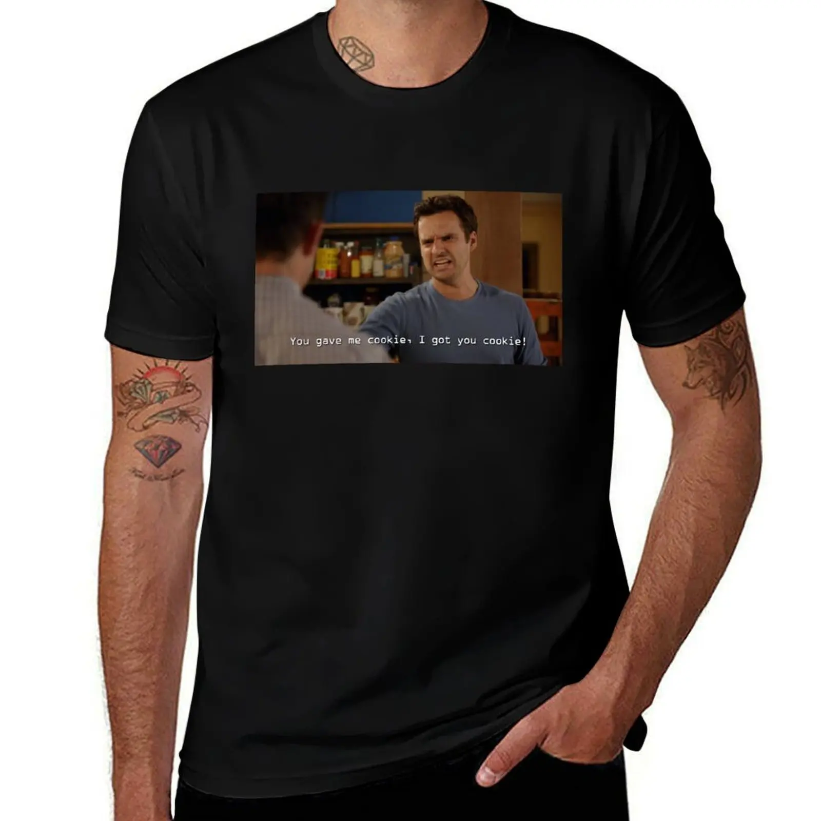 

New Girl - Nick: You gave me cookie, I got you cookie! T-Shirt Breathable Workout Short Sleeve Top