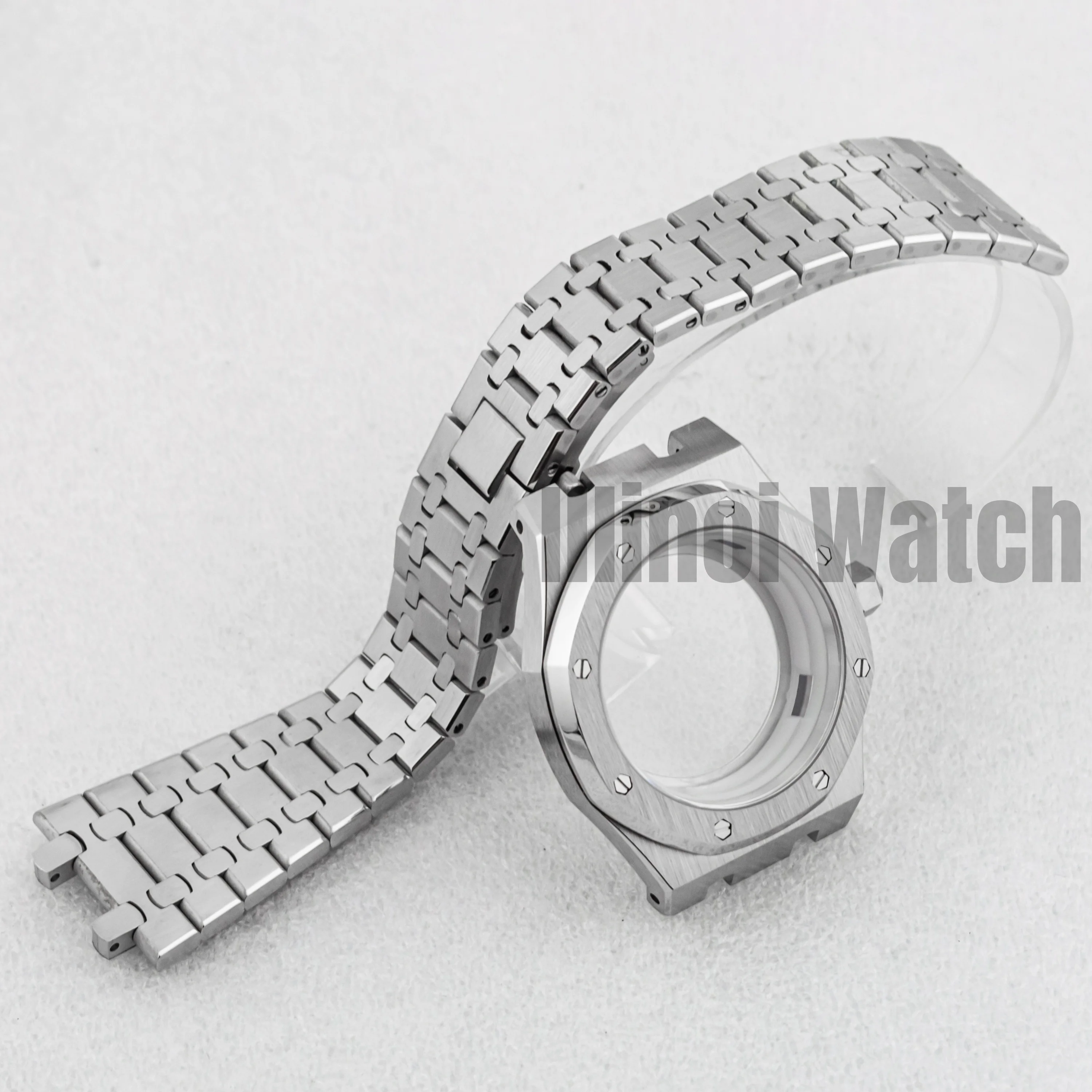 

41mm Watch Case Strap Stainless Steel Octagon Case 10ATM Waterproof Sapphire Glass for Royal NH35 NH36 Movement 31.8mm Dial
