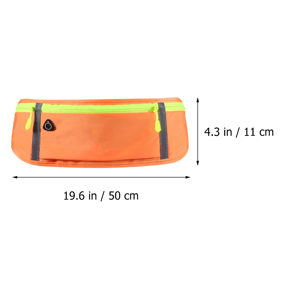 1Pc Running Waist Pouch Three Compartment Waterproof Sports Pouch Belt Waist Water Resistant Pack (Orange)