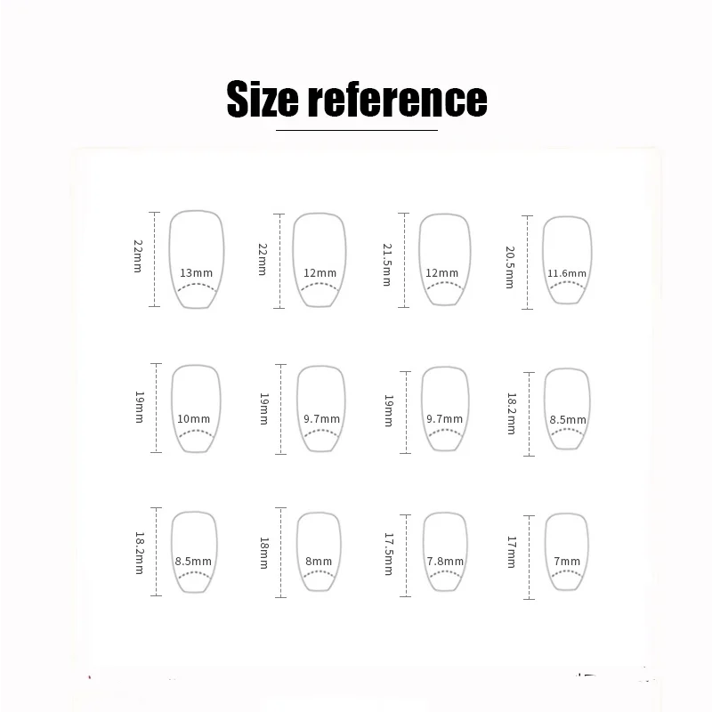 24 Pieces Dark Style Mysterious Halo Gradient French White Artificial Nails Autumn Winter Wearable Armor Design