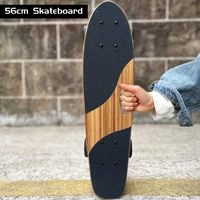 45 56cm Mini Bamboo Short Skateboard Girl Boy Portable Skate Fish Long Board Roller Scooters 6