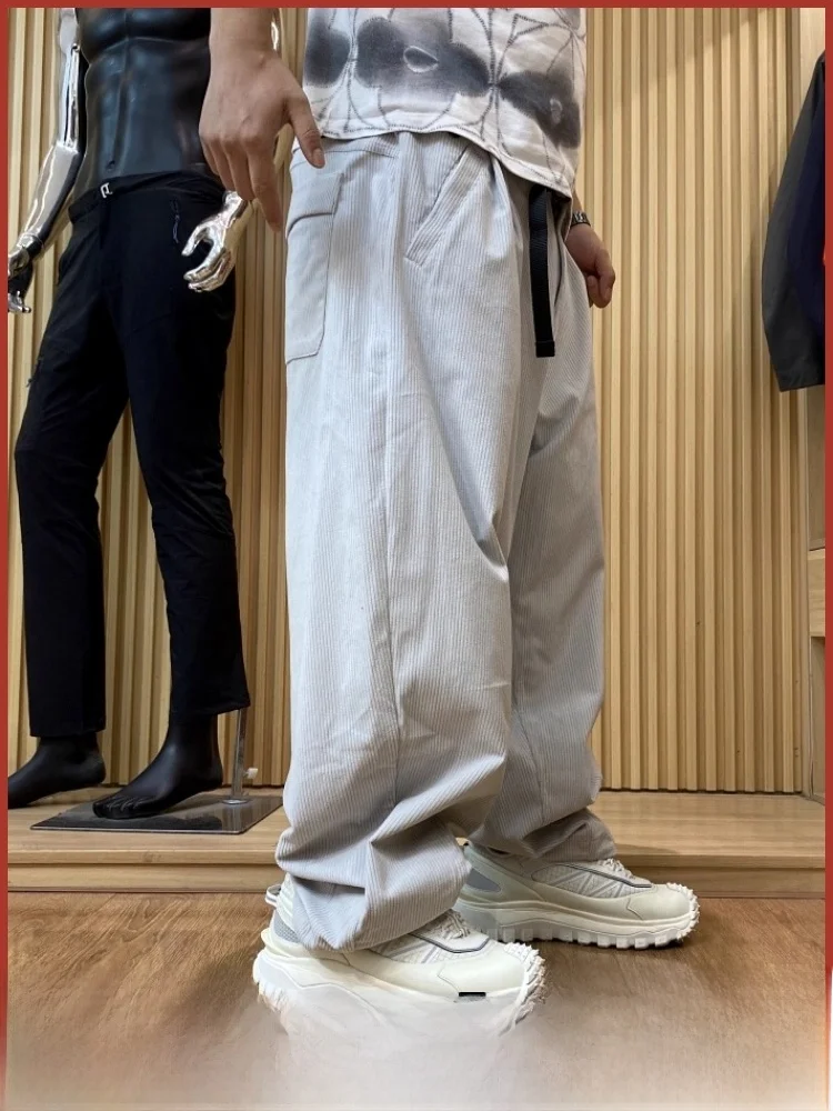 

Waed Corduroy Straight Leg Casual Pants Men's Loose Fit Comfortable Winter New Arrival Faionable Basic Color Polyester Fiber