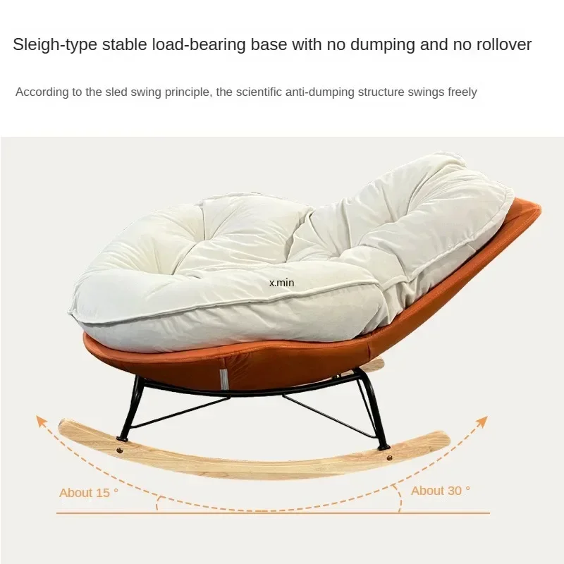 Lazy Couch Penguin Rocking Chair Adult Lounge Snail Balcony Home Indoor Leisure Rocking Chair Lounge Chair Rocking sofa daybed