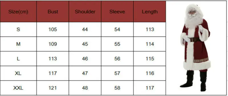 2025 عيد الميلاد سانتا كلوز زي الملابس زي عيد الميلاد رجل زي مجموعة #5