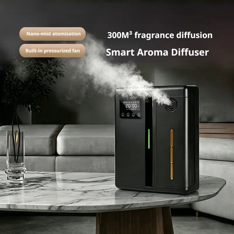 Smart Aroma Diffuser 300m³ Built-in Pressurized Fan Nano Mist Atomization Waterless Essential Oil Scent Machine for Home Hotel