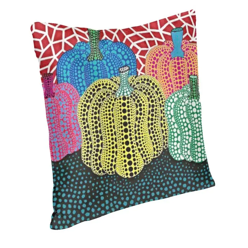 Yayoi Kusama Pumpkins Cushion Cover Double-sided 3D Printing Abstract Art Floor Pillow Case for Sofa Cool Pillowcase Decoration