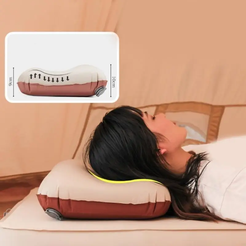 Portable Travel Pillows Automatic Inflatable Pillow Hiking Travel Pillow for Camping, Hiking, Backpacking Enduring