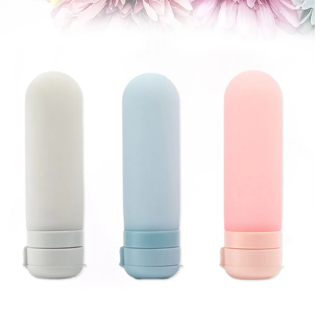 

Набор из 3 безопасных силиконовых дорожных бутылочек без BPA, компактные и легкие контейнеры для шампуня, кондиционера, лосьона и геля для душа