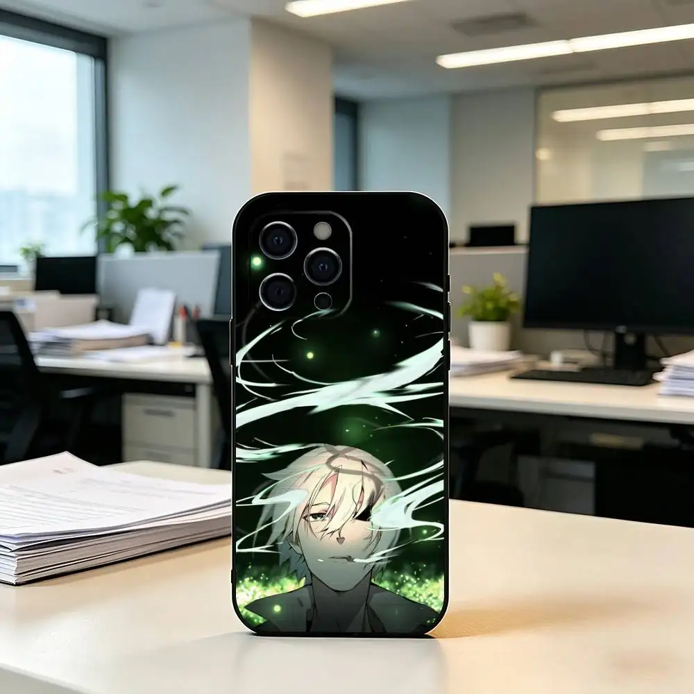 Fantasy Anime M-Mushishi Phone Case For iPhone 17, 16,15,14,13,12,11 Plus,Pro Max, Others Soft Black Cover view 3