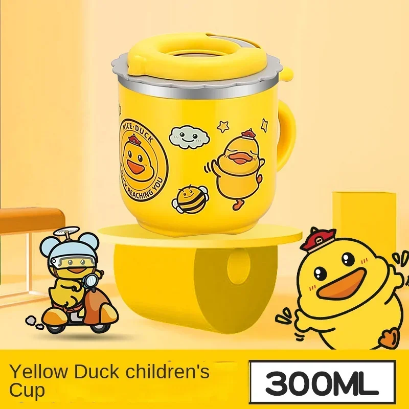 

Детская соломенная чашка 300 мл, креативная мультяшная соломенная детская бутылка, портативная Вакуумная бутылка, изоляционная детская чашка