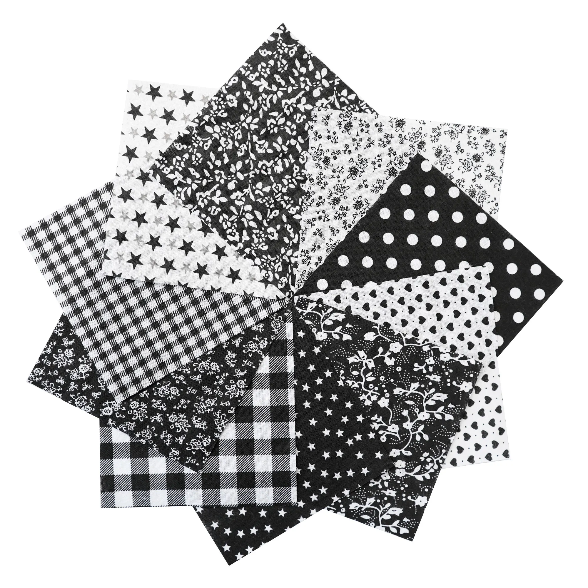 100PCS 25x25cm/10x10cm Quadrate Baumwolle Handwerk Floral Stoff Tücher für DIY Bündel Patchwork Quilten Nähen Scrapbooking Artcraft – Detail 22