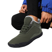 Winter Plush Boots Barefoot Snow Boots Non Slip Wide Toe Box Barefoot Shoes Outdoor Trekking Shoes for Travel Climbing