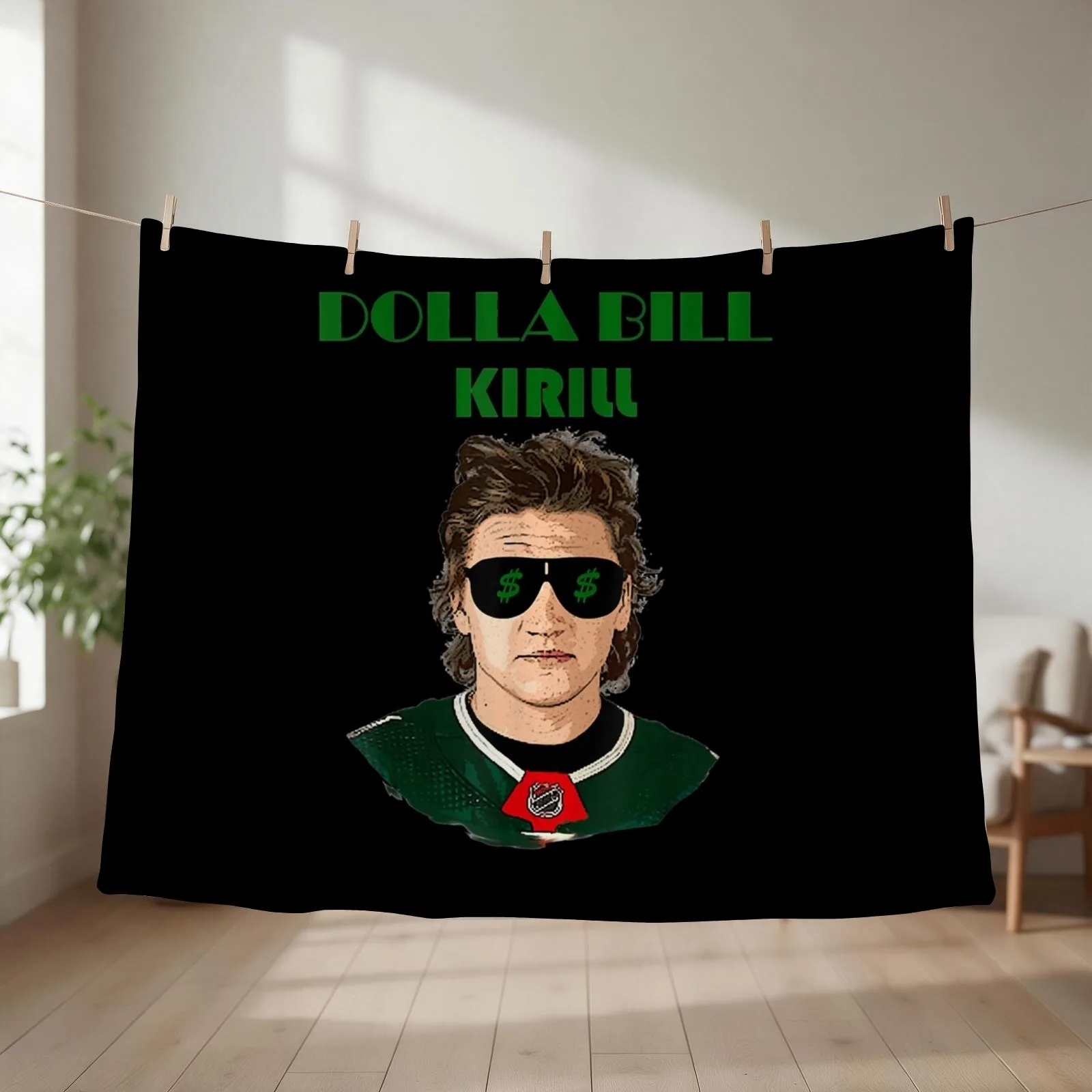 Dolla Bill Kirill, Kirill Kaprizov Throw Blanket couch cozy soft plush fuzzy picnic outdoor blanket