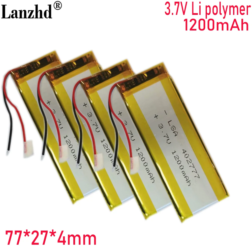 402777 Li polymer lithium battery 1200MAH 3.7V batteries For mobile phone built-in battery card speaker Bluetooth wearable