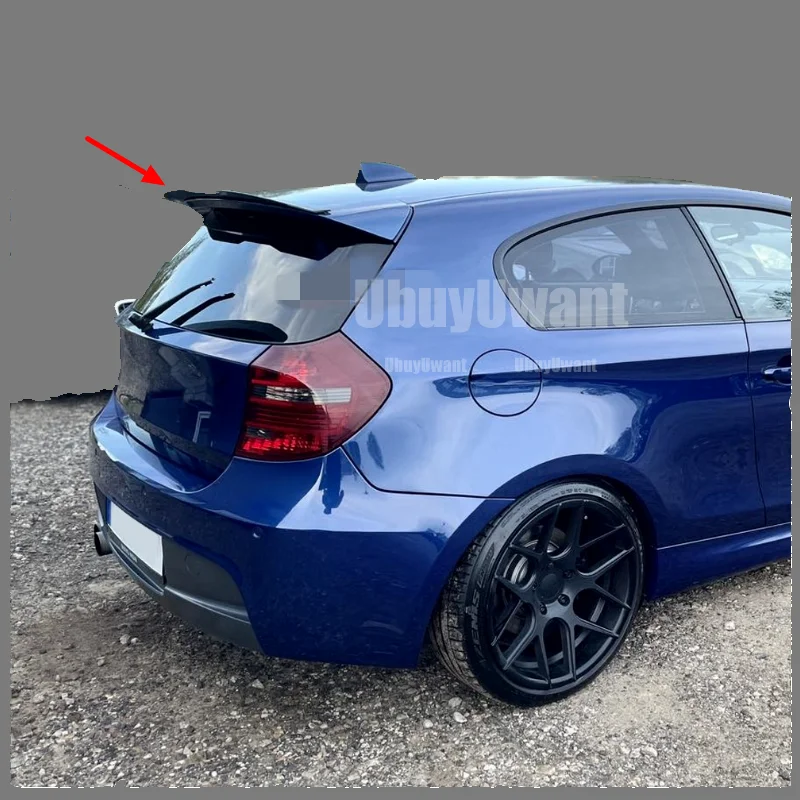 Hinten Dach Lip Spoiler Flügel Für BMW 1er E81 E87 Fließheck 120i 130 135i 116i 2004-2011 ABS Auto Schwanz Flügel Dekoration Streifen