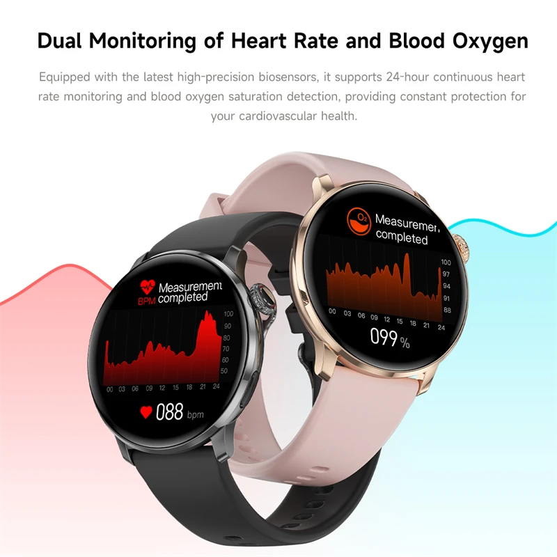 Smartwatch damski 2026, nowy model, modny, z ekranem AMOLED HD, GPS, funkcją pomiaru tętna, połączeniami Bluetooth, wodoodporny, idealny na zewnątrz. — zdjęcie 7