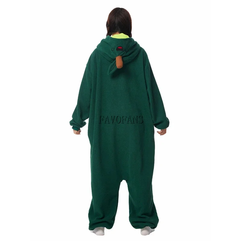 Favofans Kigurumi Onesie Avocado Pajamas For Adult Women Men Cute Animal Fruit Pyjamas Homewear Halloween Cosplay Party Costume