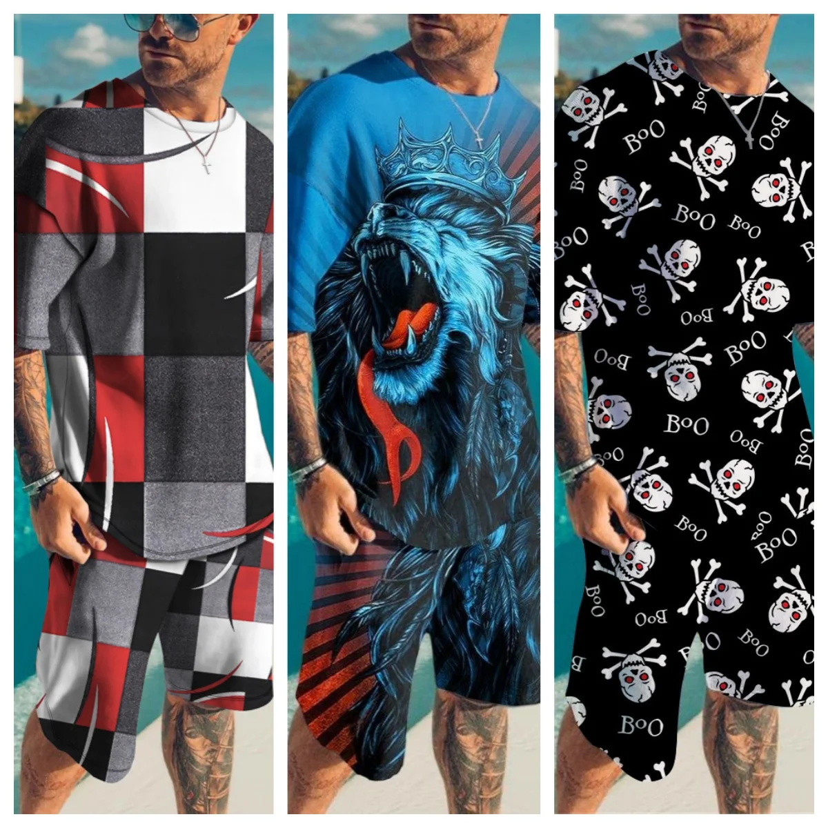 

Summer Best-sellers New 2025 Quick-drying Sweat-absorbent and Breathable Shorts and T-shirt Sets Comfortable on The Street Moto