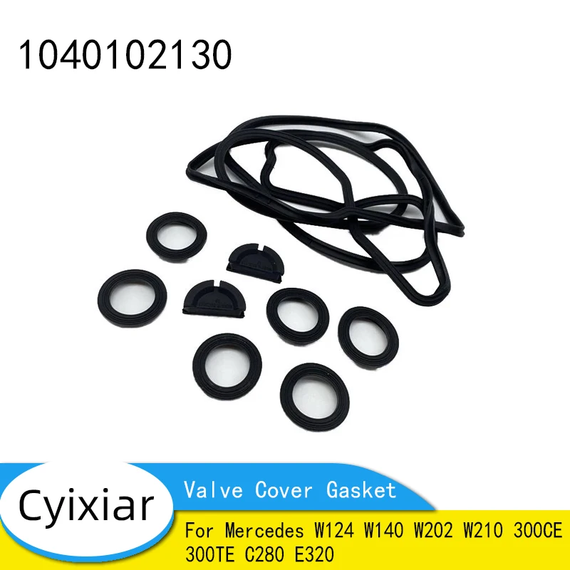 

1 New Valve Cover Gasket Set For Mercedes W124 W140 W202 W210 300CE 300TE C280 E320 1040102130
