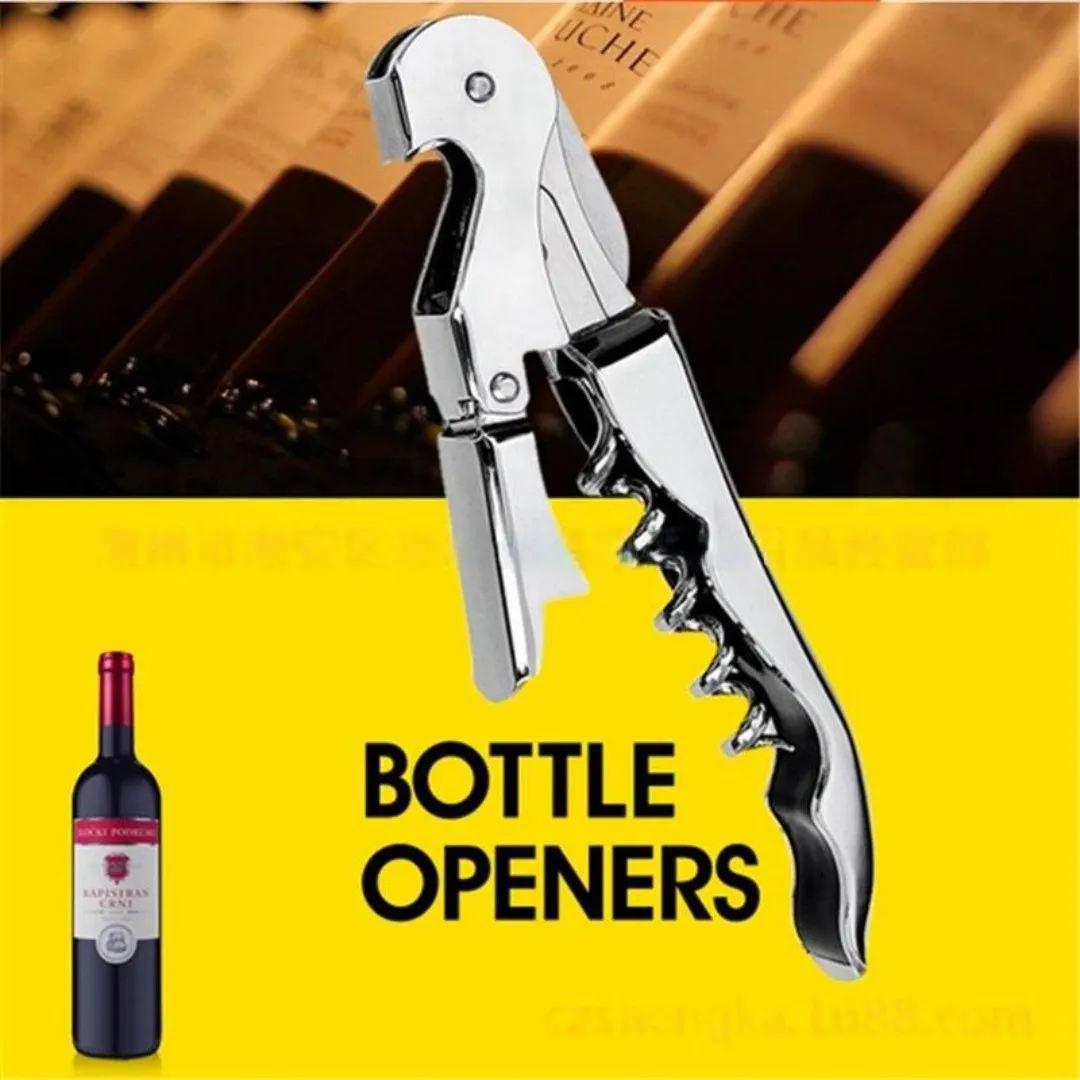 Personalized Multifunction Wine Screw Corkscrew Opener Custom Kitchen Tool Stainless Steel Champagne Grape Beer Bottle Opener 4