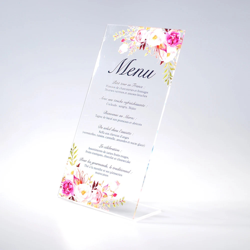 Name Card Wedding and Wedding Menu Cards 10pcs Clear Acrylic Invitation Greeting Cards With Envelope for Invitations Customize