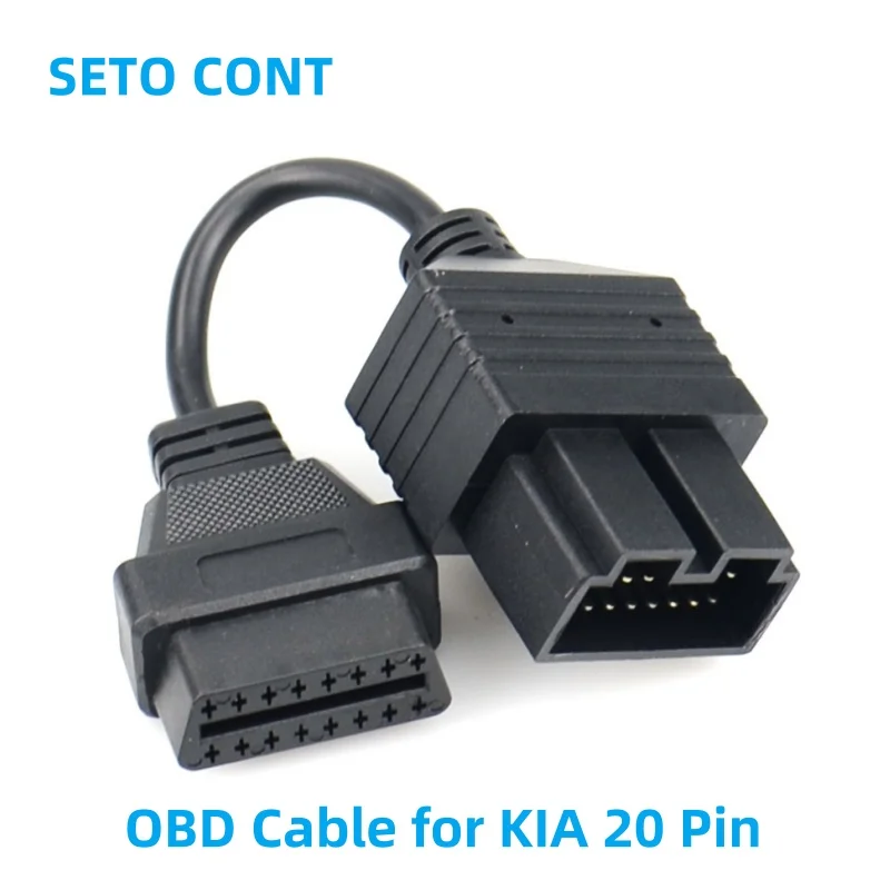 For Kia OBD Cable 20 Pin Male to 16 Pin Female OBDII Extension Cable on Kia Old Vehicle OBD2 Socket Interface Adapter
