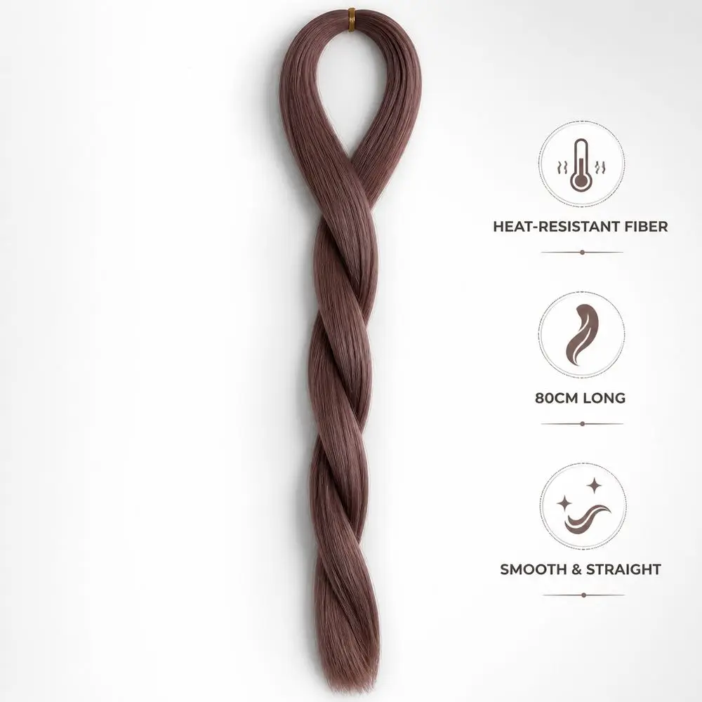 Heat-Resistant Fiber Hair Rooting 80cm Heat-resistant Heat-Resistant Fiber Hair Smooth Straight Heat-resistant Wig for BJD SD