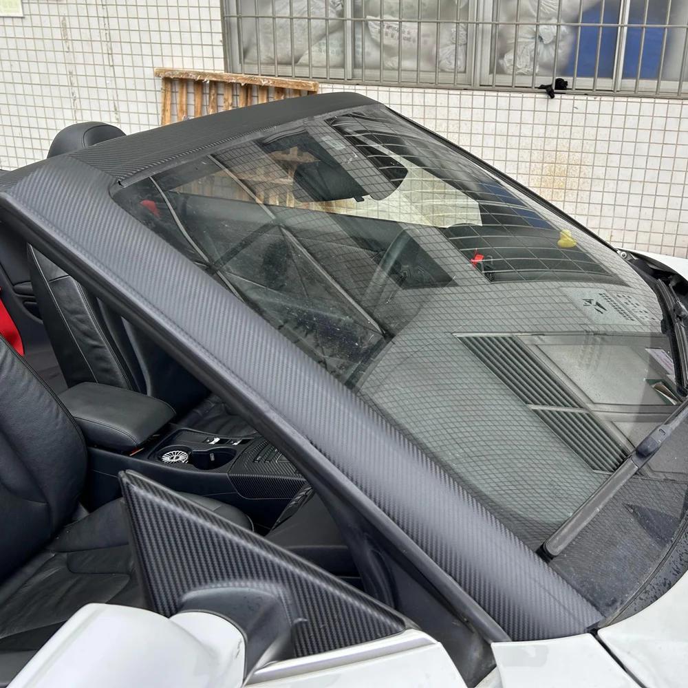 For Audi A5 8T3 2008-2016 Convertible 2 Doors Window Chrome Delete Blackout ABC Pillars Glossy Black Stickers