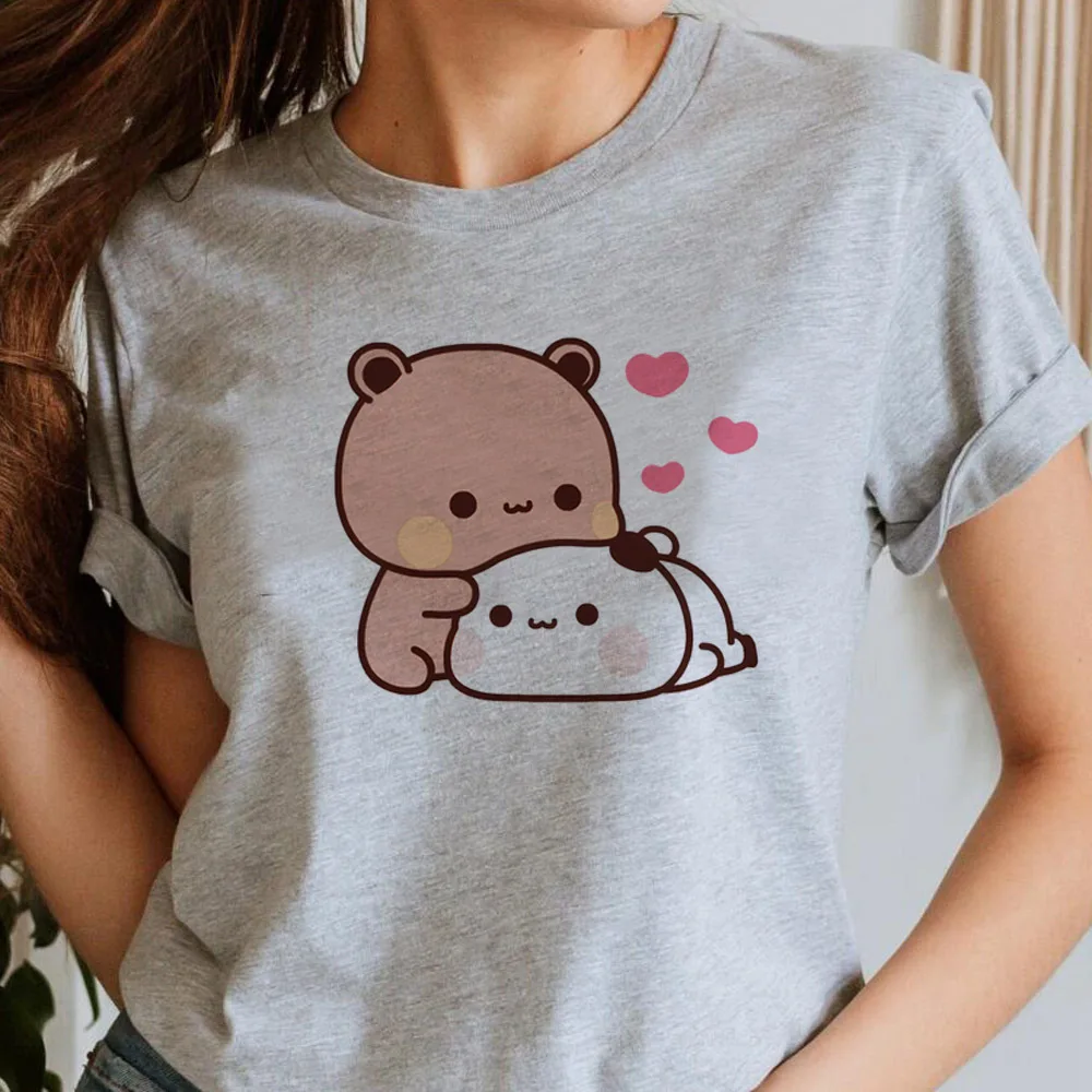 Bubu Dudu camiseta femenina cómoda estética Pastel camiseta cómoda Digital 80s gráfico Universidad ropa coreana