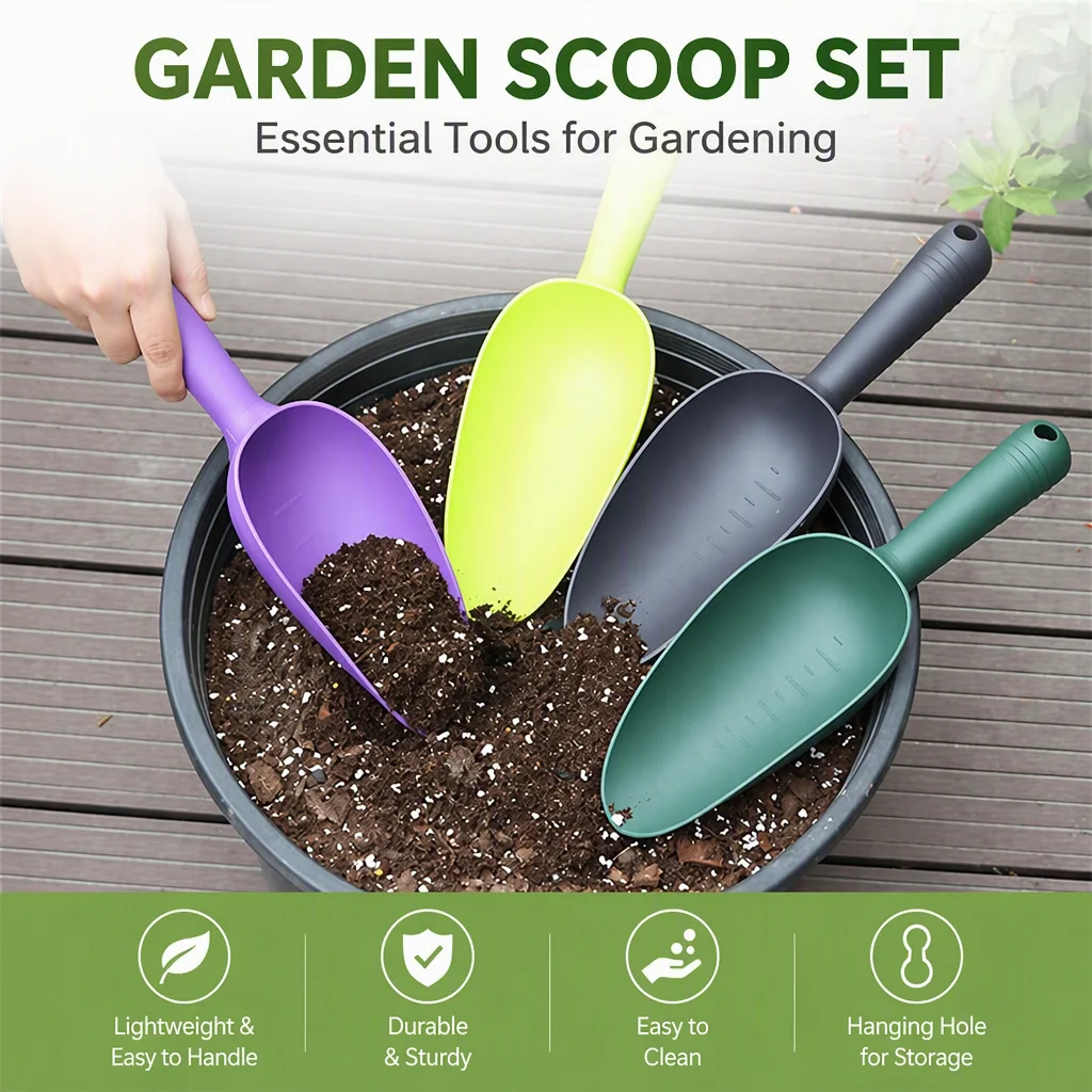 Multi-Purpose Garden Shovel with Ground-Hugging Tip – Digging, Transplanting, and Weeding Tool