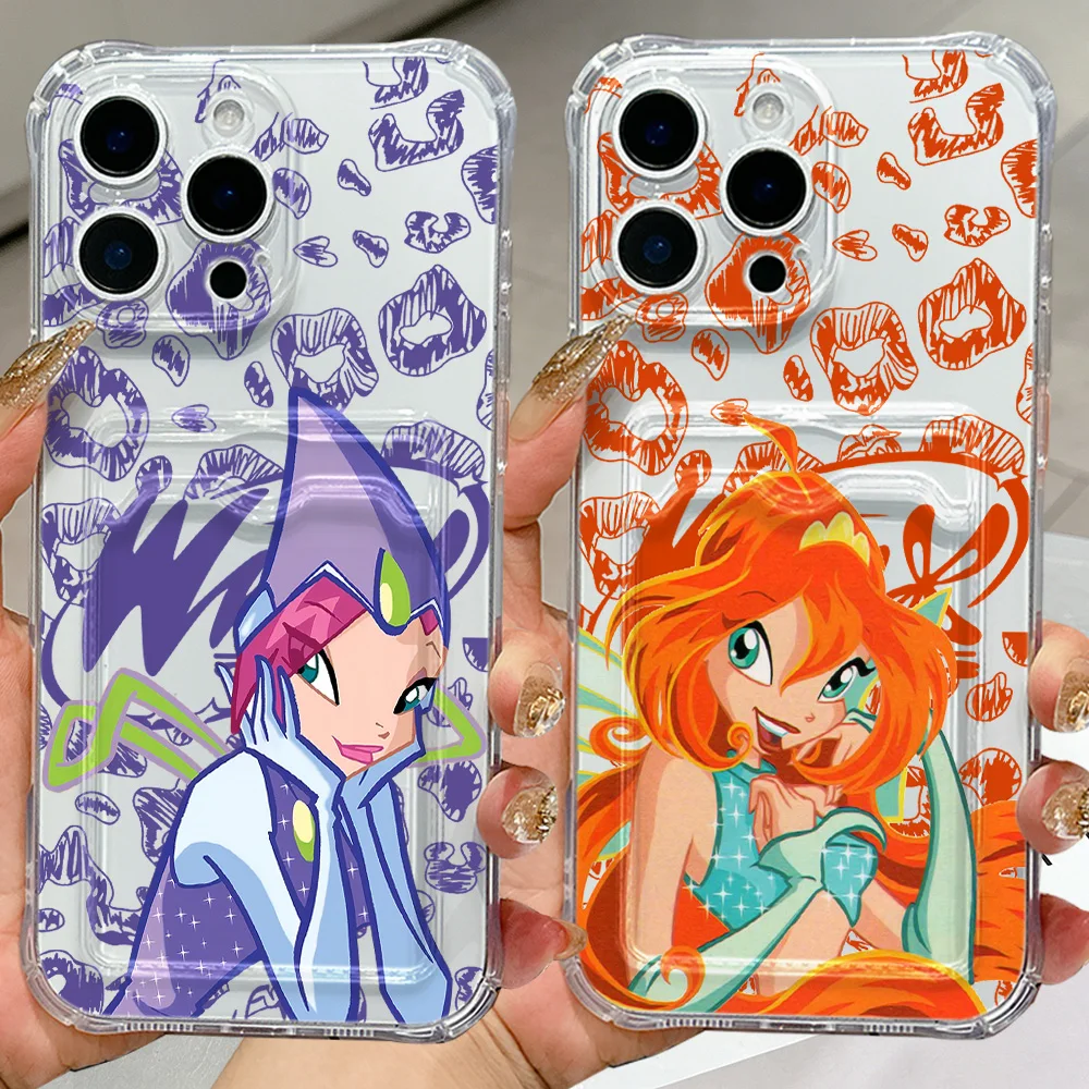 New Girl W-Winx Clubs HOT Card Hold Case for Samsung Galaxy A17 A07 A56 A36 A26 A55 A35 A06 A05 A24 A14 A15 A25 A23 4G 5G Cover