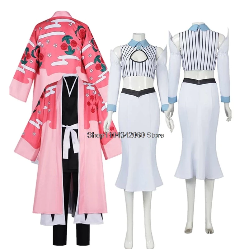 Kyoraku Shunsui Cosplay Inoue Orihime Costume Anime Men Kimono Cloak Belt Women Dress Outfits Halloween Carnival Party Suit