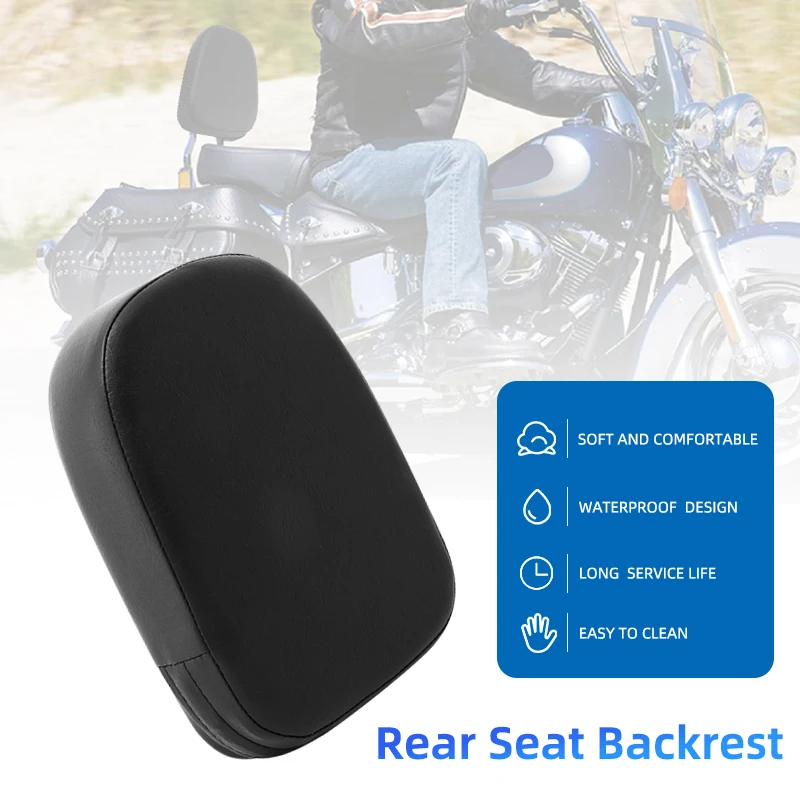 Motorcycle Accessories Universal Rear Backrest Cushion Sissy Luggage Rack Passenger Pad For Honda Yamaha Suzuki Harley Sportster