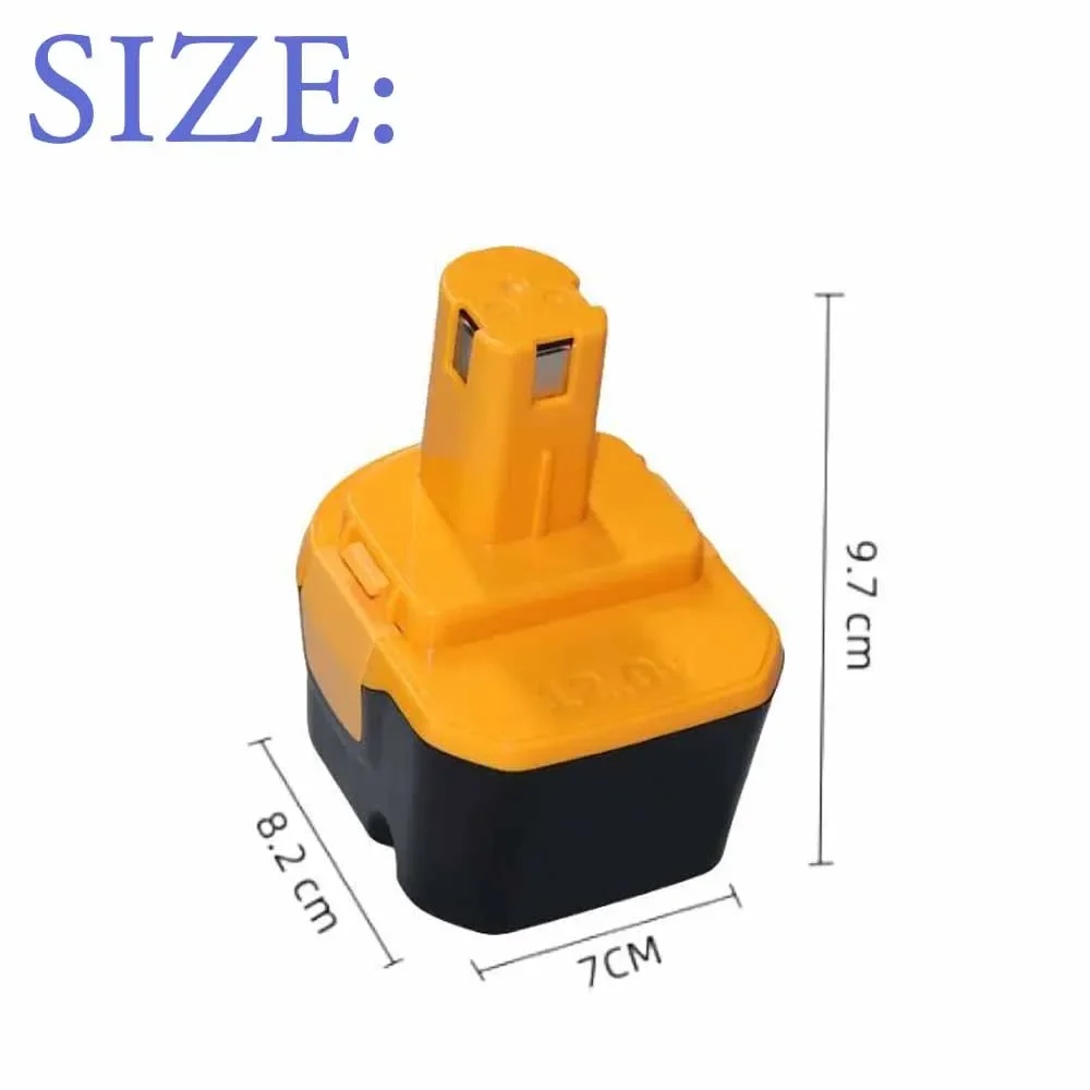 12V 4800/6800/9800mAh NiMH Battery Replacement for Ryobi Safety Compatible B-8286 BPT1025 RY-1204 1400143 1400652 1400670 440000