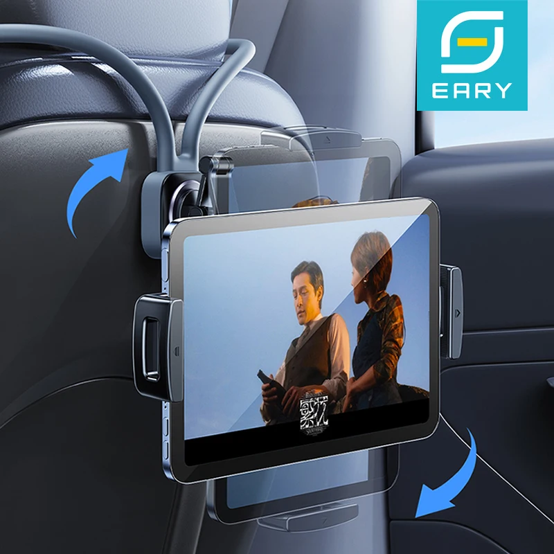 

Eary for iPad Holder Flexible Car Accessories for Women Kid Road Trip Travel Essentials Car Back Seat Organizer for Tablet Stand