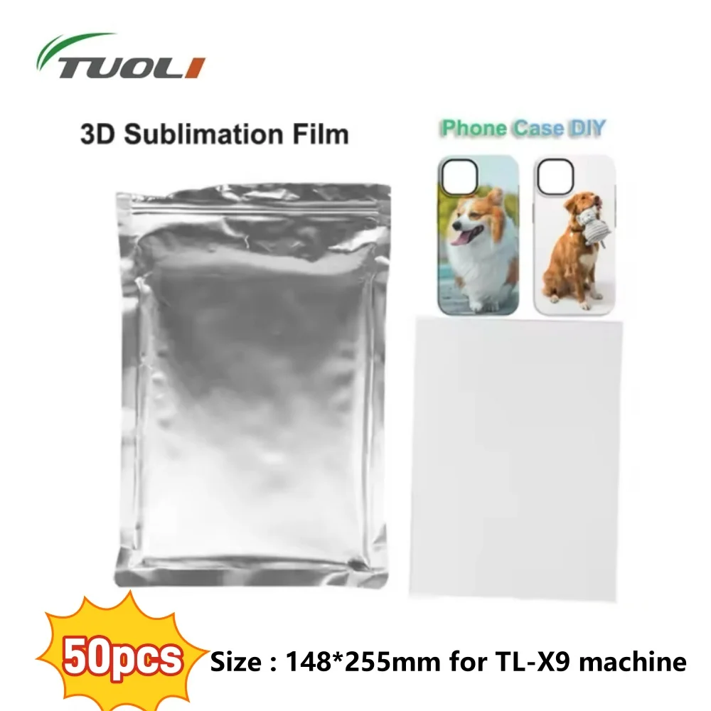 

TUOLI 50pcs Phone Case Film DIY Blank Film for TL-X9 Printing 3D Heat Transfer Print Machine Customize Fancy Camo Back Covers