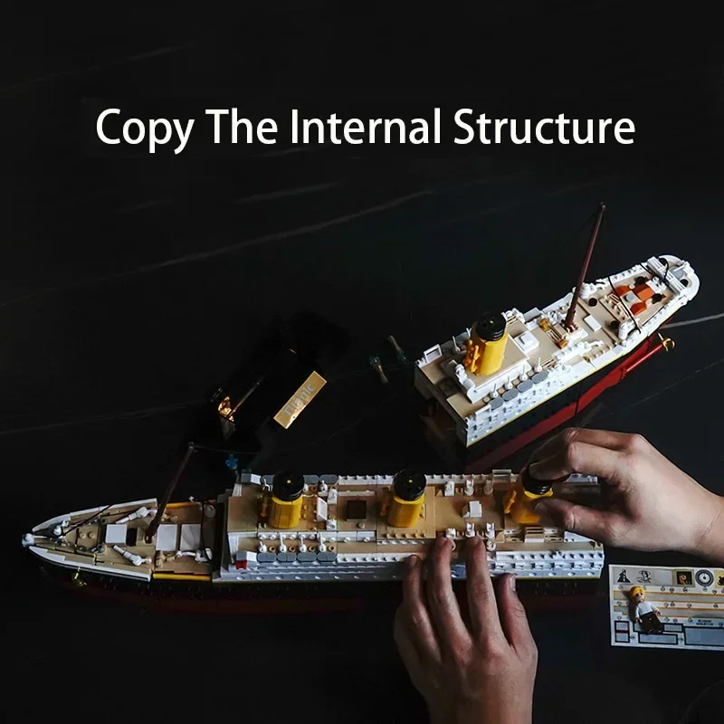 RMS Titanic Cruise Boat Ship Building Blocks Sets,10294 Compatible Bricks City Model Building Kits 3D Hobbies For Children Toys