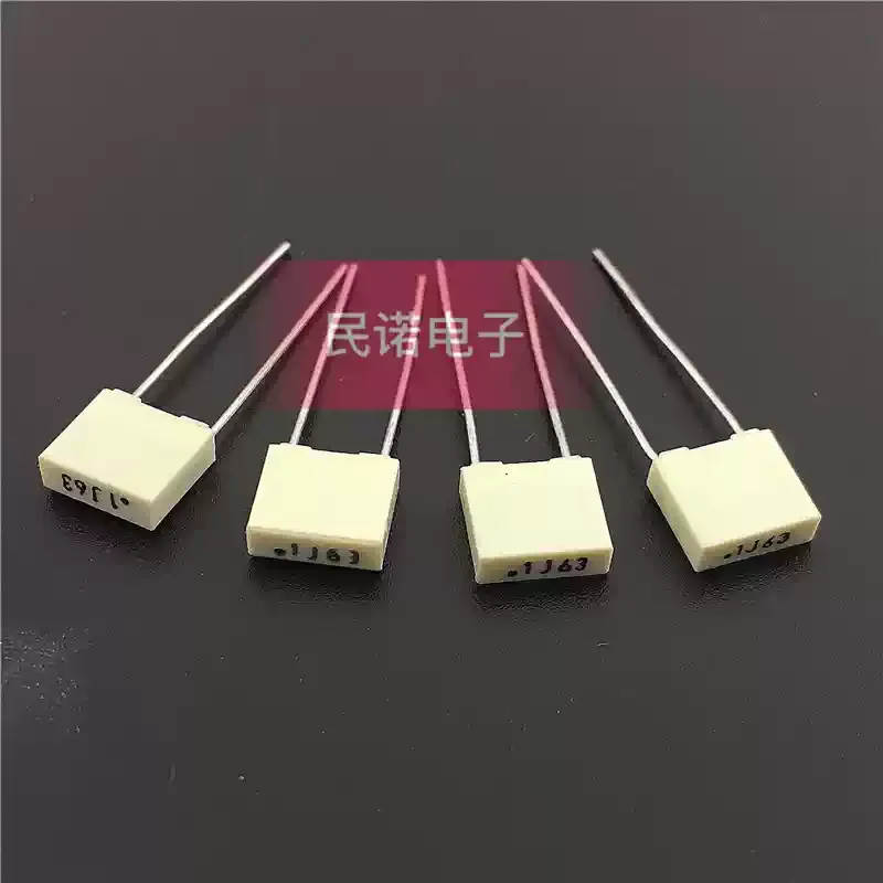 10-100pcs imported calibrated AV film capacitor R82 63V 0.1UF 63V 104 100NF pin spacing 5mm K gear