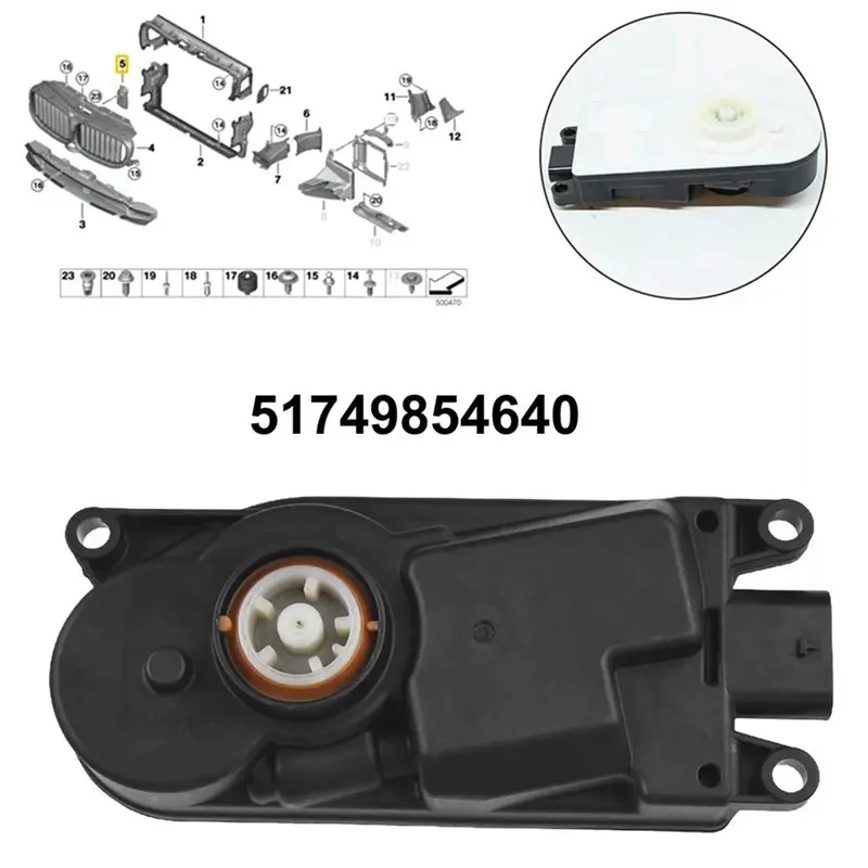 3X 51749854640 Car Grille Upper Active Air Flap Control For BMW G30 G31 G11 G32 GT G11 Limited Time Offer