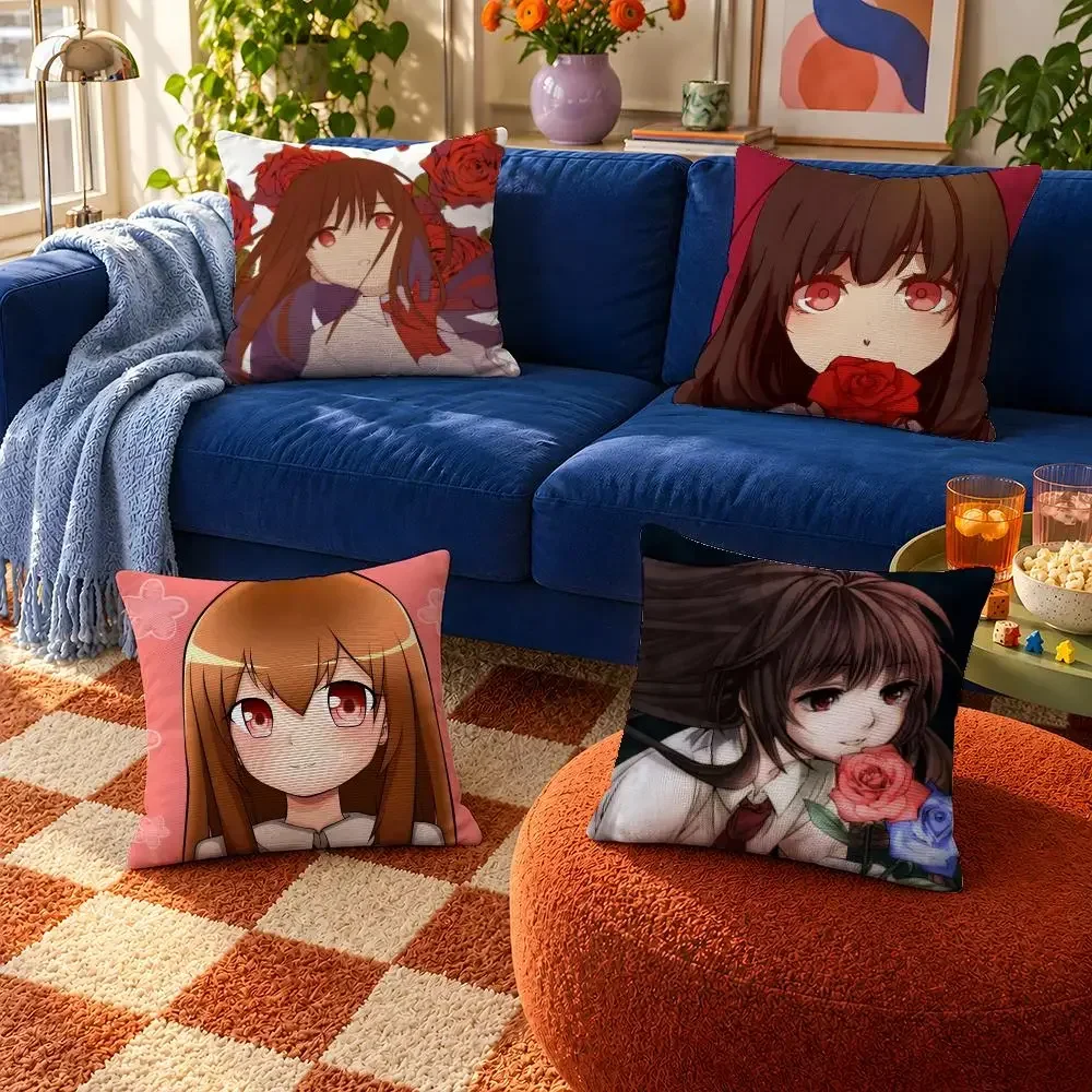 Game Ib Garry Mary kouri RPG Horror Cushion Cover Throw Pillow Soft Short Plush Cozy Durable Colorfast Sofa Bedroom Home Decor
