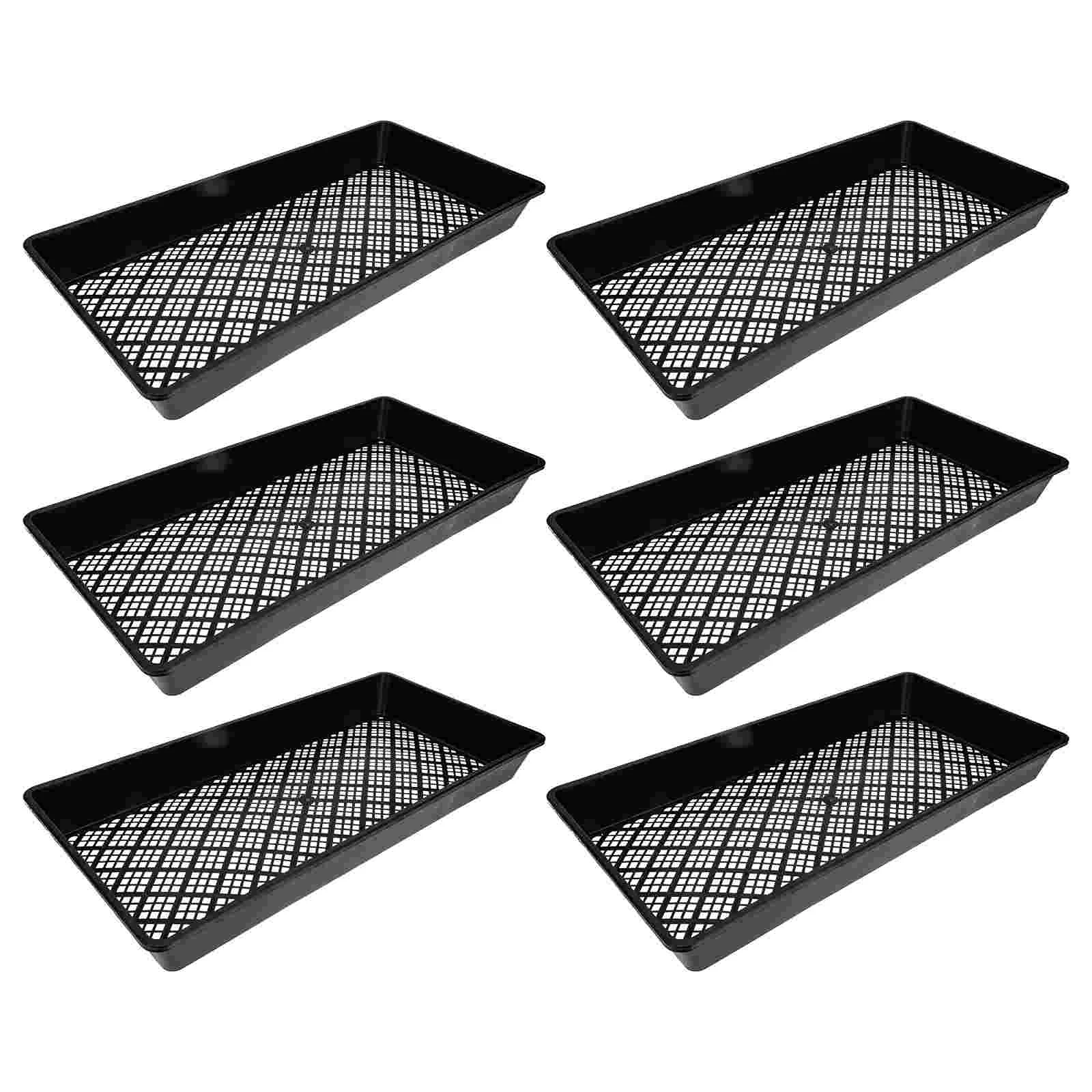 

Plant Germination Trays Hollow Bottom Nursery Growing Trays Plastic Sowing Tray Plant Growing Starter 54x27x6cm