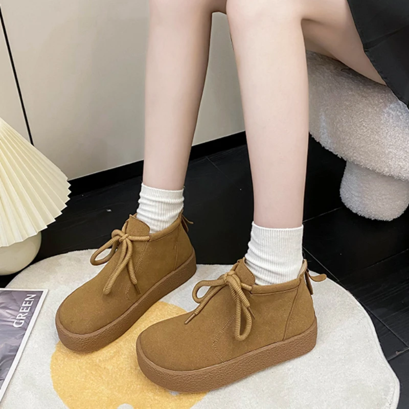 

2024 Fashion Women's Shoes Back Zip Women's Boots Hot Sale Front Lace-up Modern Boots Women New Round Toe Ankle Boots