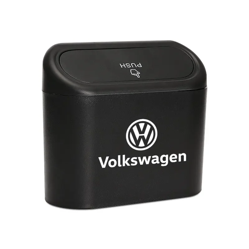 Car Goods Storage Case Trash Bin Push Can Tray Dustbin Garbage Box For Volkswagen CC Golf 4 6 7 Tiguan Passat B5 B6 Jetta Polo