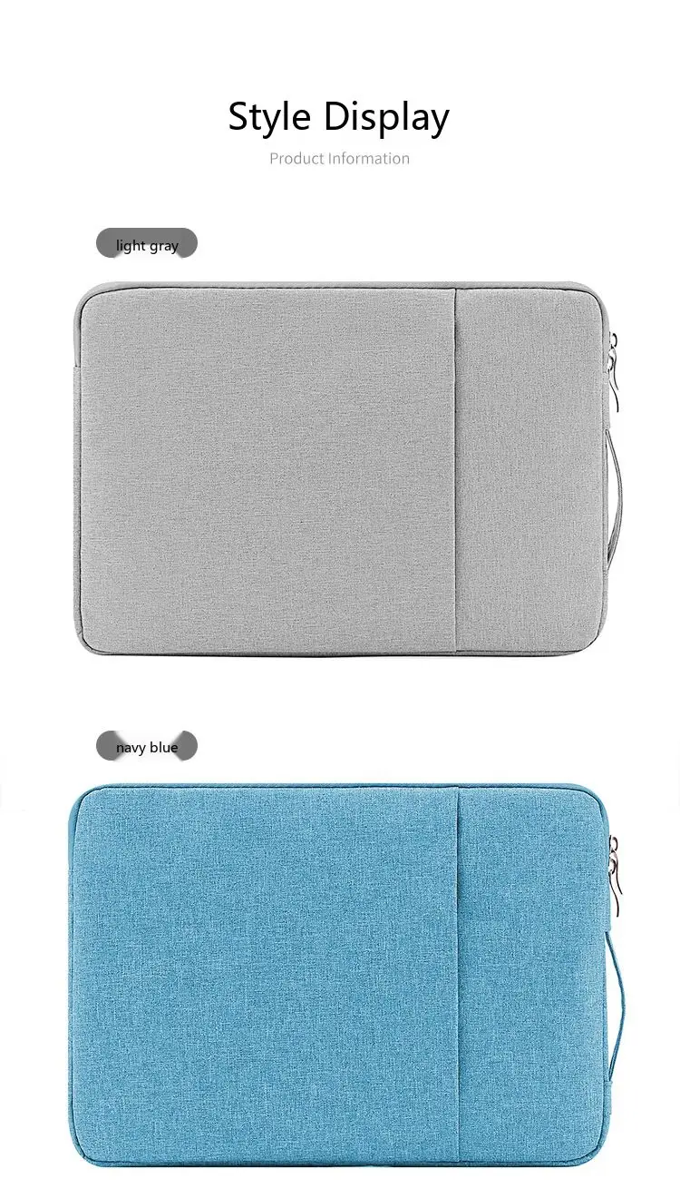 Laptop-Hülle 11-16 Zoll Oxford-Stoff Schutztasche für Notebook mit Fleecefutter – Detail 10