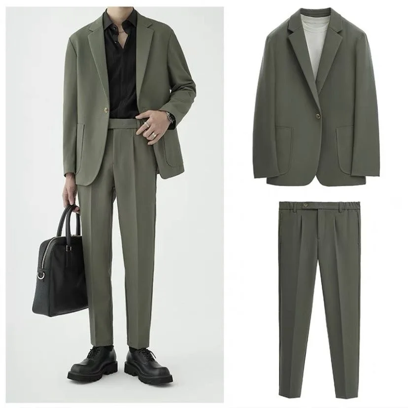 10 Suit men's plus size commuter business casual suit high-end British handsome wedding dress