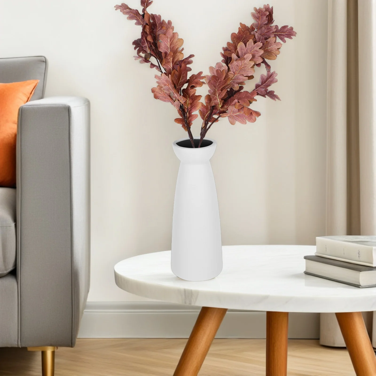 

2Pcs Fall Leaves Stems Artificial Oak Leaves Branches Realistic Faux Tree Branches Wedding Table Centerpiece Autumn Decoration