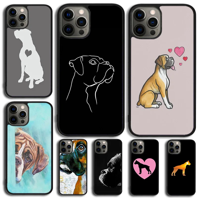 Boxer Dog Phone Case Cover For for iPhone 16 15 14 SE 2020 XR XS 11 12 13 Pro MAX Plus