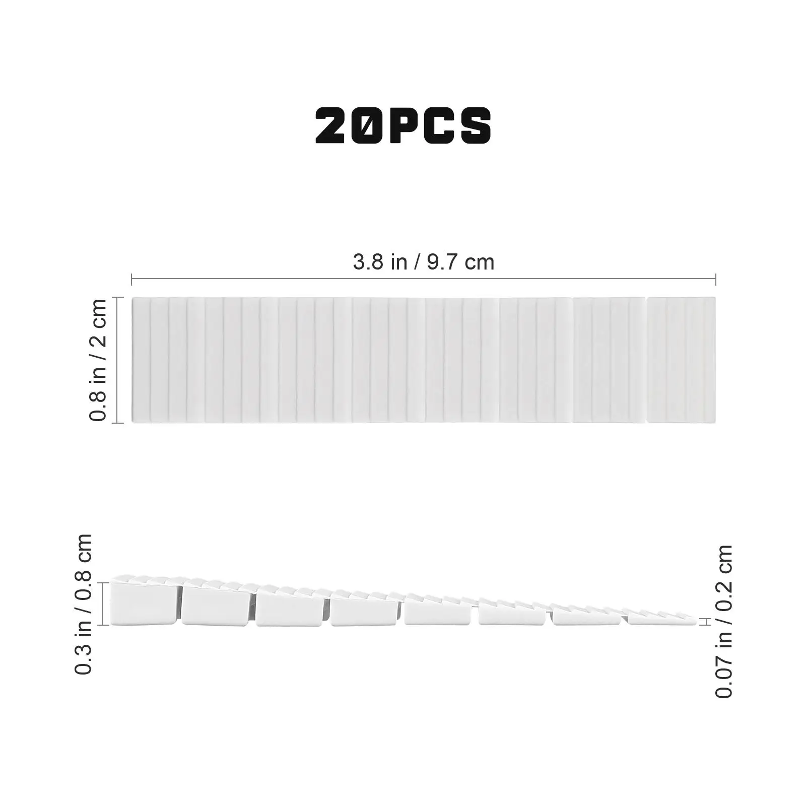

20 Pcs Furniture Shims Leveling Leg Balance Spacer White Stackable Durable ABS Anti Slip Design Free Adjustable Furniture Parts