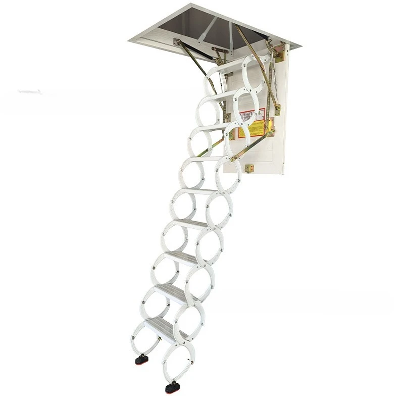 Indoor stairs Handrail Attic Invisible telescopic steel lift stacking Finished stairs Special ladder for telescopic ladder